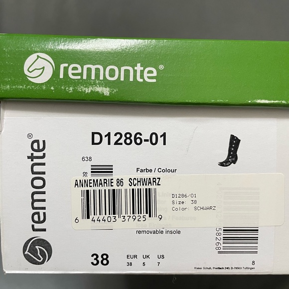 Remonte black leather dress boots - Picture 7 of 9